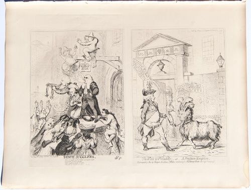 original James Gillray etchings State Jugglers

The Trip to Piccadilly: or, a Prussian Reception 